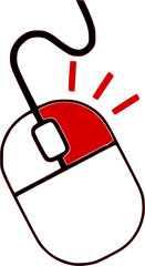 Right Push computer mouse button