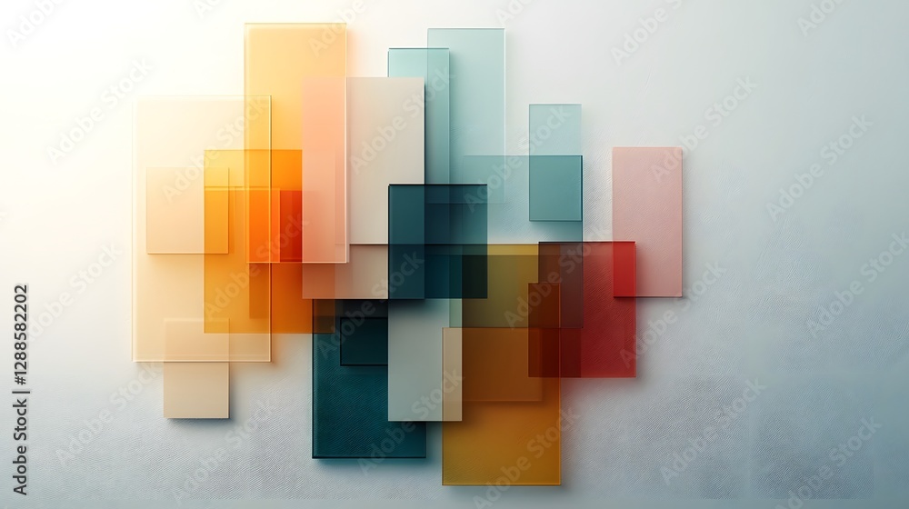 Poster elegant glass textures reflecting soft diffused light create a luxurious transparent and minimalist 