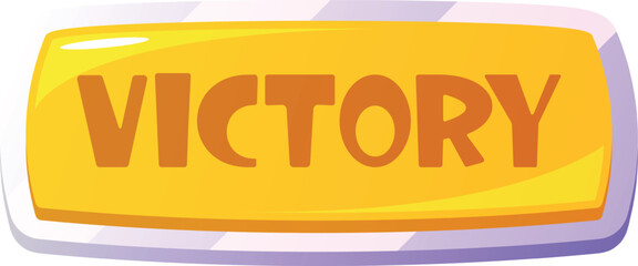 Victory game menu button vector illustration