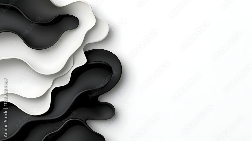 Poster elegant monochrome gradient with subtle abstract wave patterns a minimalist modern design background