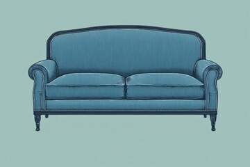Fototapeta premium sofa, couch, contemporary, sleek, outline design, modern seating.