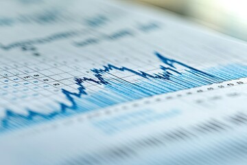 Close-up stock market graph decline