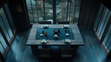 Tranquil Japanese Tea Ceremony Dining Room
