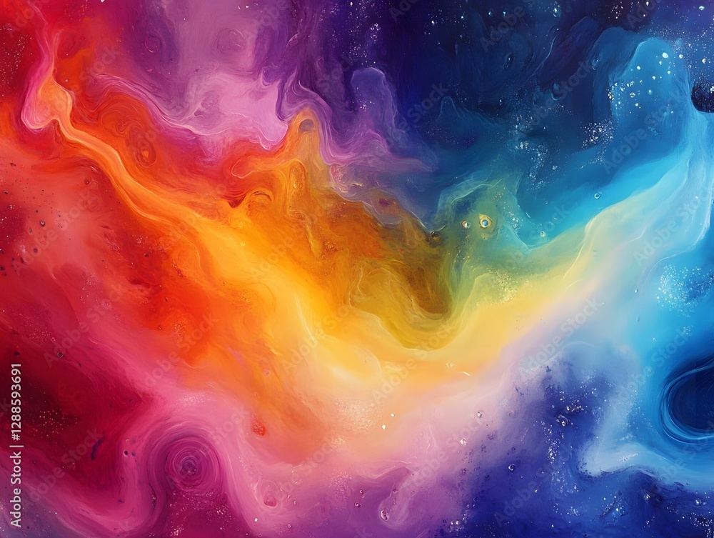 Aufkleber a vibrant and colorful abstract background showcasing a blend of swirling hues, creating a stunning 
