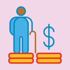 Retirement Savings icon Design
