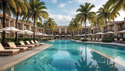 swimming pool in the hotel