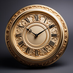 Fototapeta premium antique clock face Antique Gold Clock