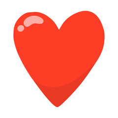 red heart isolated on white