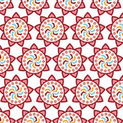 Cool teal floral mandala pattern with symmetry