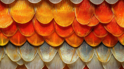 Vibrant seamless carp scale pattern for textured design background