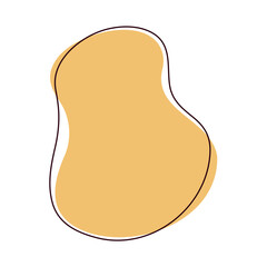 Abstract yellow blob shape icon