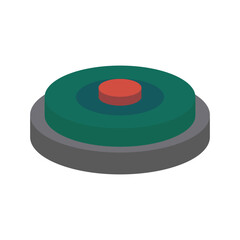 Isometric land mine icon. Vector.