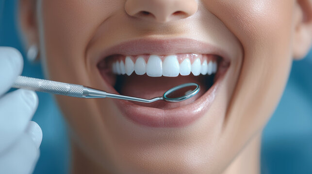 bright smile showcases healthy teeth during dental check up with scaler