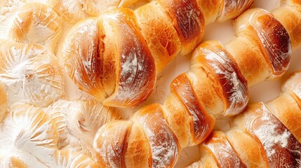 Fresh bread background with copy space