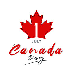 Fototapeta premium Canada day celebration, July 1st. Happy Canada day. Great day celebration event. Template design with red maple leaf symbol ornament