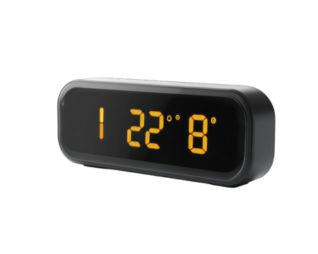 Modern Smart Digital Clock with LED Display and Temperature Sensor