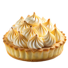 Lemon Meringue Tart Recipe: Easy & Delicious isolated on transparent background