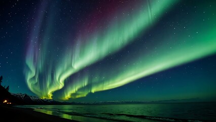 Aurora light at night