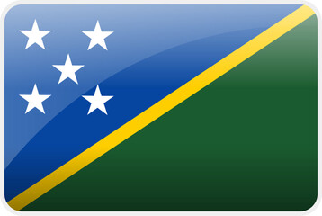 Flag Icon of Solomon Island Country,National Vector Flag Iconic Symbol and Colors of Solomon Island flag.