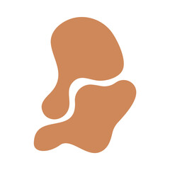 Abstract orange gradient blob shape icon