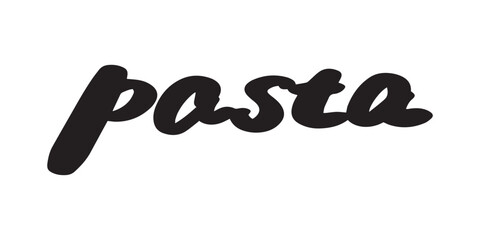 「Pasta」の手書き文字　ベクターイラスト