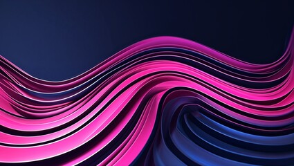 Vibrant Abstract background  of Pink and Blue Light waves