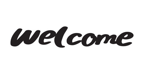 「Welcome」の手書き文字　ベクターイラスト