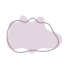 Abstract pastel pink blob shape icon