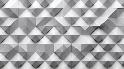 Obraz premium A textured wall featuring geometric patterns of pyramids in shades of gray, creating a modern and dynamic design