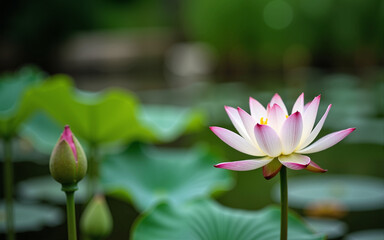 Obraz premium lotus flower in the pond