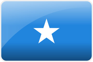 Flag Icon of Somalia Country,National Vector Flag Iconic Symbol and Colors of Somalia flag.