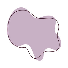 Abstract lavender fluid blob shape icon