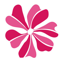 Eco icon pink flower flat