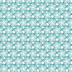 Naklejka premium Cool teal floral mandala pattern with symmetry