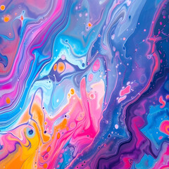 Vibrant Fluid Abstract Art