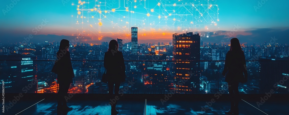 Poster exploring the role of technology networking in modern business communication