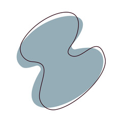 Abstract gray blob shape icon