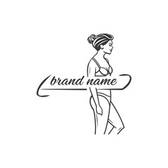 Minimalist Feminine Logo Design with Bra icon for Fashion & Skincare Brands