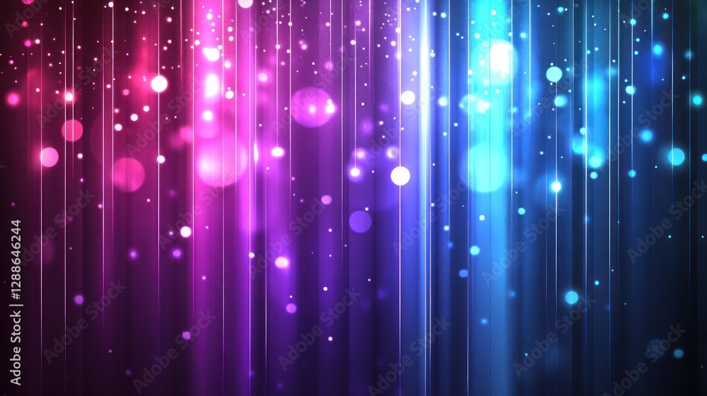 Poster vibrant abstract background with colorful light streaks and bokeh effects