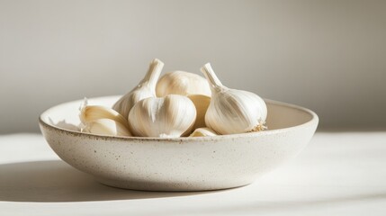 garlic bulbs in a bowl.