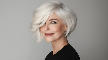 Classy Mid-Length Chop for Older Women