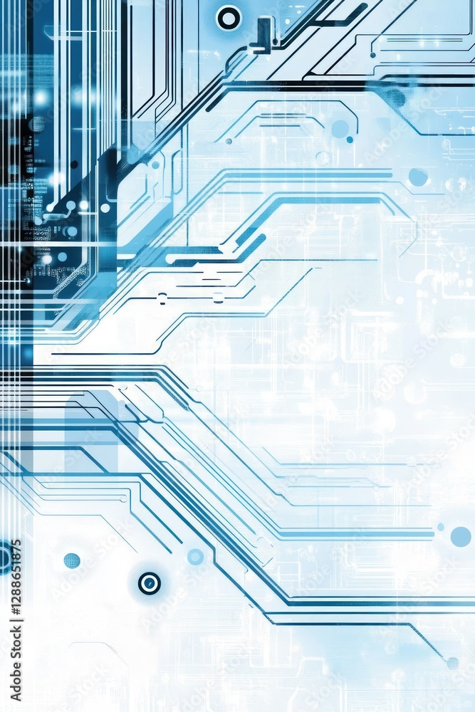 Poster abstract technology background with circuit patterns