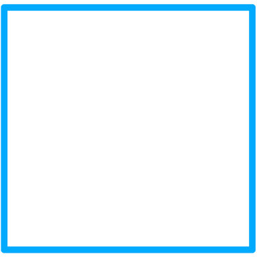 SQUARE, blue square frame basic shape