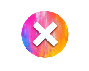 Obraz premium Colorful abstract symbol, white isolate background