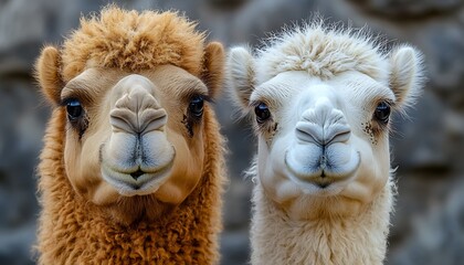 Obraz premium Two Camels Close Up