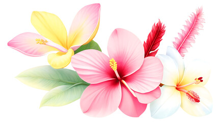 Naklejka premium pink frangipani flowers