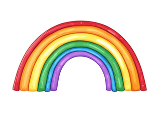 Fototapeta premium Colorful rainbow, white isolate background
