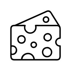 cheese icon, cheese line art - simple line art of cheese, perfect for cheese logos and icons