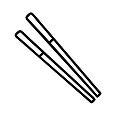 chopsticks icon, chopsticks line art - simple line art of chopsticks, perfect for chopsticks logos and icons