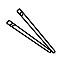 chopsticks icon, chopsticks line art - simple line art of chopsticks, perfect for chopsticks logos and icons